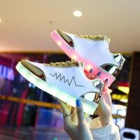 ราคา 2021 ใหม่เรืองแสงรองเท้าผ้าใบสำหรับเด็กชายสาวLEDผีเต้นรำรองเท้ามีไฟUSBชาร์จรองเท้าติดไฟชายและหญิงแสงรองเท้าขนาด 31 44 (1258518338)