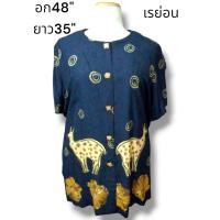 ราคา เสื้อมือ2 เสื้อสาวอวบ เสื้อสาวอวบอก42 60 เสื้อสาวพลัส ลายเสือ ไซส์ระบุไซส์ตามรูป (20149048583)