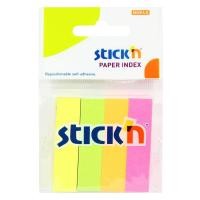 ราคา STICK N Index กระดาษโน้ตดัชนี สติก เอ็น 1 2x5cm แพ็ค 4 สี (15936048565)