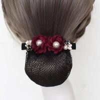 ราคา เน็ตผมผู้หญิง เน็ตติดผมสีดำ เน็ตคลุมผมสวยๆ เน็ตผมผู้หญิง เน็ตติดผมหรู เน็ตผมผู้หญิง กิ๊บหนีบผมสวยๆ Retro Trendy Pearl ดอกไม้สำหรับ Stewardess พยาบาลผู้หญิงที่สง่างามฤดูใบไม้ผลิคลิปสไต (15462209962)