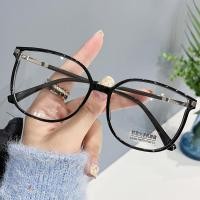 ราคา เฟรมขนาดใหญ่แว่นเลนส์อ่อนป้องกันสีฟ้ากรอบทรงกลมสไตล์เกาหลีแว่นตาแบบแบนกรอบแว่นตาคอมพิวเตอร์โลหะสีสันสดใสสำหรับเด็กผู้หญิง PTQ (20509865993)