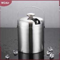 ราคา ถังน้ำแข็งกันลมหุ้มด้วยที่คีบและฝาปิดสำหรับงานปาร์ตี้และบาร์ผนังโลหะสแตนเลสสองชั้นพร้อมที่กรอง (20938724523)