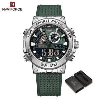 ราคา NAVIFORCE Watch for Men Waterproof Sports Casual Digital Wristwatch Luminous Watches Chronograph Alarm Man Watch Silica Strap (20817963933)