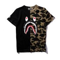 ราคา BAPE ผู้ชายเสื้อยืด SHARK เย็บลวงตาเสื้อยืด Casual Tops เสื้อผ้า (416022923)