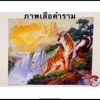 ราคา รูปภาพมงคล เสือโคร่งเดิน น้ำตก ขนาด 16 20นิ้ว 41 51cm ปีเสือ ภาพเสือ ภาพฮวงจุ้ย ภาพน้ำตก เทพเจ้าจีน พระพิฆเนศ ภาพม้า (14468201435)