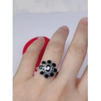 ราคา แหวนเงินดอกไม้กลม1 5cm (17627549771)