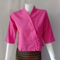 ราคา เสื้อพื้นเมืองหญิง เสื้อป้าย ผ้าฝ้ายชินมัย เสื้อกระดุม5เม็ด (16424506175)