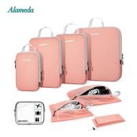 ราคา Alameda Compression Packing Cubes8 piece setLuggage Packing Organizers for Travel Accessories with Shoe Bag Toiletry Bag Wash Bag (21195263614)