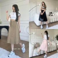 ราคา ᴄᴀʀᴍᴇɴ กระโปรงยีนส์บาน ผ้ายีนส์ยืดคอตตอล ซิปหน้า เอวสูง งานป้ายเกาหลี (21250954123)