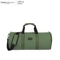 ราคา Louis Montini Round Duffel Bag กระเป๋าเดินทาง ทรงกระบอก กระเป๋าผ้าแคนวาส Overnight Travel Bag BC02 (20357474996)