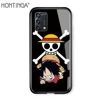 ราคา Hontinga เคสโทรศัพท์ OPPO A95 4G สำหรับชายหญิงเคสฝาหลังกระจกนิรภัยเทมเปอร์มันวาวลายตัวการ์ตูนลูฟี่ขอบนุ่มหรูหรา (11129832087)