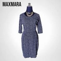 ราคา Max Mara Blue dress เดรสแขนสามส่วนเข้ารูปทรงสวย (20560394365)