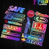 ราคา 2 ชุดเลเซอร์ Cool รถจักรยานยนต์สติกเกอร์จักรยานสเก็ตบอร์ดหมวกกันน็อคสติกเกอร์กันน้ำ Arai Brembo AKRAPOIC REPSOL Monster Energy SAFE Element สติกเกอร์ตกแต่งสำหรับ YAMAHA HONDA SUZUKI (18513034519)