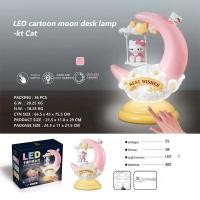 ราคา โคมไฟตั้งโต๊ะรูปการ์ตูนรูปสัตว์พระจันทร์แบบทำมือ DIY Hiasan Kamar สำหรับเด็กไฟกลางคืนกลางคืนชาร์จด้วย USB สามระดับหรี่แสงได้ (20742372676)