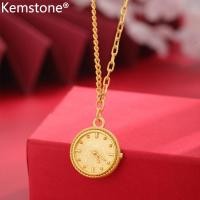 ราคา Kemstone นาฬิกาชุบทองสร้อยคอจี้ทรงกลมเครื่องประดับสำหรับผู้หญิง (19983744869)