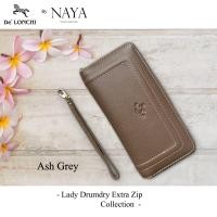 ราคา กระเป๋าสตางค์หนังวัวแท้ DeLonchi Lady Drumdry Extra Zip Collection by NAYA ซิบรอบหนังดรัมดราย ใส่บัตรได้มากกว่า20ใบ (16424505164)
