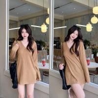 ราคา Morgan minidress มี2 เนื้อผ้า มินิเดรสคอวี ผ้านุ่ม ไม่หนาไม่บางกำลังดี สาวอวบใส่ได้ (21050877380)