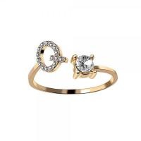 ราคา แหวนตัวอักษร A Z สีทองปรับได้แหวนชื่อย่อคริสตัลสำหรับผู้หญิงผู้ชายของขวัญเครื่องประดับที่สง่างามคู่รัก (19475147540)