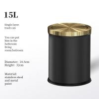 ราคา ถังขยะฝาปิดเขย่าสีทองสแตนเลสห้องนั่งเล่นในครัวเรือนห้องนอนห้องน้ำถังขยะเกรดสูงพร้อมฝาปิด (19175728678)