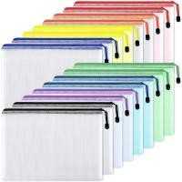 ราคา TECHCHIP16Pcs Mesh Zipper Pouch Document BagWaterproof Zip File FoldersA4 Size for School Office SuppliesTravel Storage Bags (10308376678)