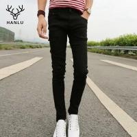 ราคา Hanlu กางเกงผู้ชาย กางเกงยีนส์ผู้ชายทรงสลิม กางเกงยีนส์สีน้ำเงิน กางเกงยีนส์ผู้ชายสไตล์เกาหลี ยีนส์ใหม่ เทรนด์ (9719585240)