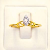 ราคา Happy Jewelry แหวนมงกุฎทรงมาคี ทองแท้ 9k 37 5 เพชรเกสร ME024 (19895072969)