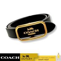 ราคา เข็มขัด COACH CE969 MORGAN RECTANGLE BUCKLE BELT IMBLKXL (19861508314)