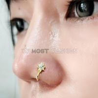 ราคา จิวจมูกแบบหนีบ จิวจมูกหลอก จิวจมูกเพชร จิวจมูกสแตนเลส JN157 (18948605377)