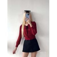 ราคา เสื้อไหมพรมคอวีแขนยาว ดีเทลน่ารักมีเชือกไขว้ ผูกโบว์ด้านหน้า เนื้อไหมพรหมพรีเมี่ยม (20812072748)