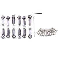 ราคา 6Pcs Adjustable Metal Linkage Pull Rod Front Rear Servo Link for Wltoys A949 A959 A969 A979 K929 RC Car Upgrade Spare (20090951271)