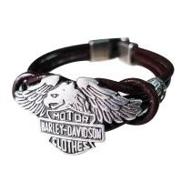 ราคา เท่แบบมีสไตล์ HARLEY DAVIDSON สร้อยขอมือหนัง สายหนังแท้ (7816756089)