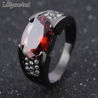 ราคา Liliyawind แหวนพลอยสีม่วงแดงสำหรับคู่รักชายและหญิง A1R (7648257542)