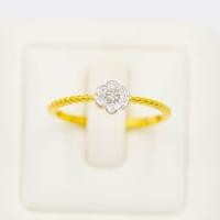 ราคา Happy Jewelry แหวนดอกไม้ บ่าไข่ปลา ทองแท้ 9k 37 5 เพชรเกสร ME587 (20207420260)