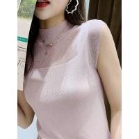 ราคา J H shop 8705 เสื้อแขนกุด เสื้อยืดผ้าไหมพรม แขนกุด เสื้อไหมพรมกึ่งคอเต่า เสื้อแขนกุดไหมพรม เสื้อแฟชั่น เสื้อสไตล์เกาหลี มีของพร้อมส่ง (12052911844)