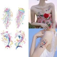 ราคา SAI MAGIC TATTOO สติ๊กเกอร์รอยสักเวลา2สัปดาห์คงทนกันน้ำรอยสักปลอมชั่วคราว18ซม 11ซม สติ๊กเกอร์รอยสักมายากลปลาโลมาแมงกะพรุน (20829787097)