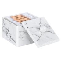 ราคา Luxspire Cotton Swab Holder With Lid 3 Compartment Cotton Ball Organizer Containers Makeup Canister Jar For Cotton Pads Bud (21224705988)