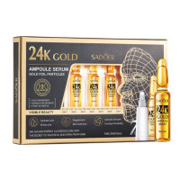 ราคา โดสเซรั่มทองคำเข้มข้นสูตรหน้าเด้ง เผยผิวเนียนใส แลดูอ่อนเยาว์ ช่วยลดเลือนริ้วรอย SADOER Gold Vitamin Ampoule Serum 2 ml x 7 Dose (16808553221)