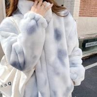 ราคา CANTR ผู้หญิงแฟชั่นบวกกับผ้าขนแกะหนาเสื้อขนแกะหลวมขนฟูนุ่ม (17322338181)