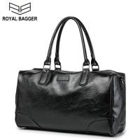 ราคา Royal Bagger คุณภาพสูง PU หนังกันน้ำความจุสูงผู้ชายธุรกิจกระเป๋าเดินทางผู้ชายกลางแจ้งกระเป๋าเดินทางกระเป๋าถือผู้ชายเรียบง่ายนักเรียนขายร้อนโรงเรียนไหล่กระเป๋า (16600668934)