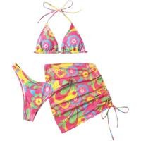 ราคา Bikiniเซ็ท3ชิ้น ลายดอกไม้สีชมพู มาพร้อมกระโปรงคลุมบิกินี่ ทรงเอสั้น รูดข้าง พร้อมส่งในไทย (21026914029)