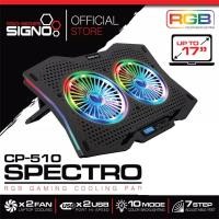 ราคา พัดลม ระบายความร้อน โน๊ตบุ๊ค SIGNO CP 510 SPECTRO Fan Notebook COOLING PAD พัดลม 2 ตัวไฟ RGB ประกัน 1 ปี (205389156)