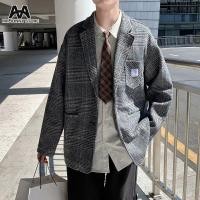 ราคา MJ ชุดผู้ชายเสื้อโค้ทชายเสื้อโค้ท ธุรกิจลำลองลายสก๊อต ins สไตล์เกาหลีเสื้อหนาวชาย ชุดสูททำงานเสื้อสูทผู้ชายเสื้อสูท (11025052877)