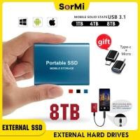 ราคา 4TB SSD Hard Drive 8TB Portable SSD External SSD Hard Disk for Laptop Desktop Type c USB 3 1 SSD Portable Flash Memory (13056123103)