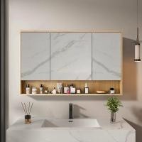 ราคา ตู้กระจกแบบ Demist ติดผนังห้องน้ำตู้กระจกห้องน้ำสีไม้พร้อมชั้นเก็บของตู้กระจกเก็บไฟ (20113064066)