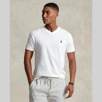 ราคา Polo Ralph Lauren เสื้อยืดผู้ชาย Tee Classic Fit Jersey V Neck T Shirt รุ่น MNPOTSH1N820063 สีขาว (20730346488)