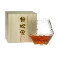 ราคา Japan EDO Blowing Snow Artwork Whiskey Neat Glass Wood Gift Box Niche Liquor XO Whisky Crystal Wine Glass Cognac Brandy Snifter (11306987249)