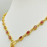 ราคา JIFXY M33 สร้อยคอพลอยทับทิมพร้อมจี้หยดน้ำ งานสวย ไม่แพ้ ไม่คัน สร้อยยาว 24นิ้ว (18300009460)