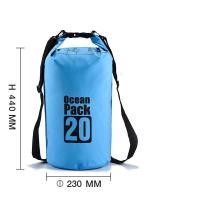 ราคา กระเป๋ากันน้ำสำหรับดำน้ำ กระเป๋ากันน้ำ ถุงกันน้ำ ถุงใส่ดำน้ำ กระเป๋าจัดเก็บของกันน้ำขนาด 59 cm จุ 20 ลิตร Waterproof diving bag ocean pack 20 Liters capacity (7460848325)