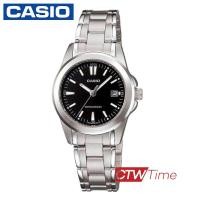 ราคา Casio Standard นาฬิกาข้อมือผู้หญิง สายสแตนเลส รุ่น LTP 1215A 1A2DF หน้าปัดสีดำ (2231052605)