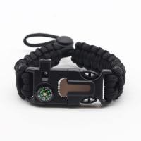 ราคา ISSI Diary กลางแจ้ง 5 in 1 สร้อยข้อมือฉุกเฉินมัลติฟังก์ชั่น Paracord สร้อยข้อมือการอยู่รอดเข็มทิศหินเหล็กไฟมีดอยู่รอดนกหวีด (19349765870)